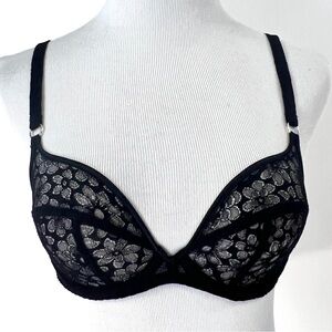 Agent Provocateur Black Lace Underwire Bra 32C